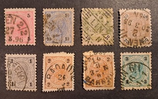 Itävalta Oesterr. Post kreuzer-arvoisia merkkejä 1890-luku
