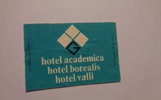 TT-etiketti Hotel Academica - Borealis - Valli