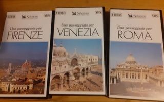 VHS KASETTEJA 3KPL italia matkailu
