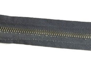 Tumman harmaa metalli vetoketju 17 cm