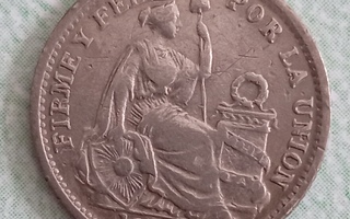 Peru 1/2 dinero 1903, Ag