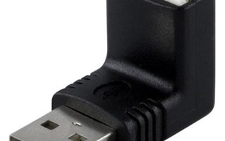 Deltaco USB 2.0 Adapteri A uros - A naaras, kulma *UUSI*