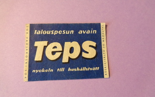 TT-etiketti Teps - Talouspesun avain