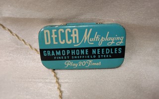 Decca gramofoni neularasia peltilaatikko