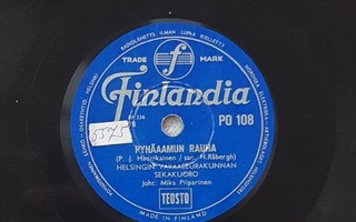 Savikiekko 1955 - Helsingin Vapaaseurakunta Finlandia PO 108