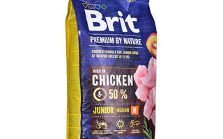 Brit Premium By Nature Junior M - dry dog food -