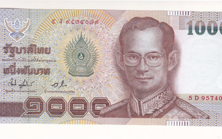 Thaimaa 1000 Baht v.1999-2004 AUNC P-108a.2 (sign.73)