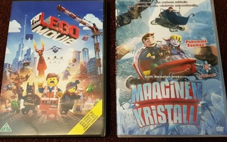 Dvd-elokuvat Lego Movie ja Maaginen kristalli