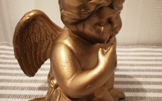 Kultainen itkevä enkeli figuuri