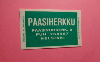 TT-etiketti Paasiherkku, Helsinki