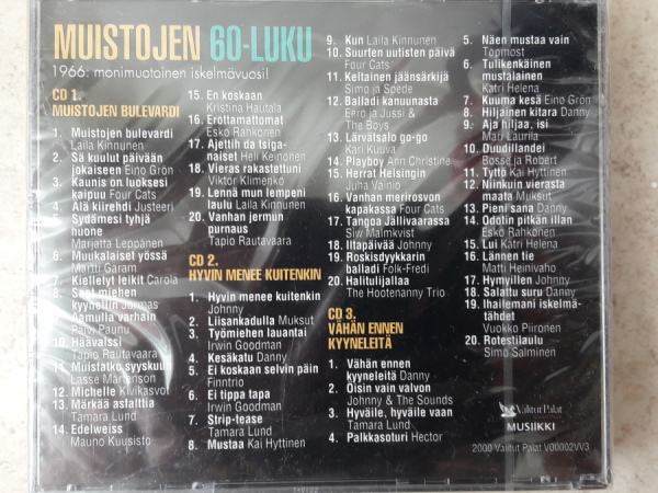 Muistojen 60-luku (1966), 3 x CD. UUSI osastossa Iskelmä