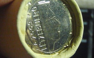 LUXEMBURG 2009 1 € kolikko rullasta