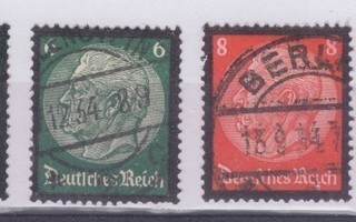 Saksa reich 1934 LaPe 539-544