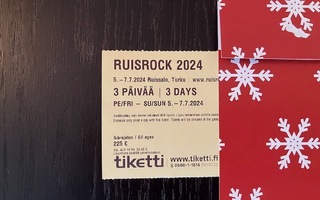 Ruisrock 2024 3 pv lippu x 1