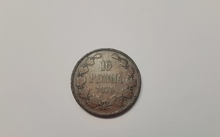 Erittäin harvinainen 10 Penniä 1875