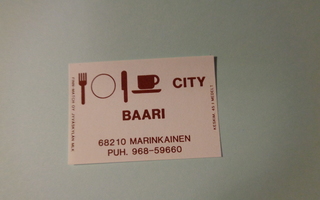 TT-etiketti City Baari, Marinkainen