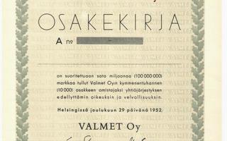 1952 Valmet Oy bla, Helsinki pörssi osakekirja
