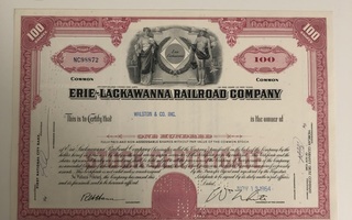 Erie-Lackawanna railroad company osakekirja