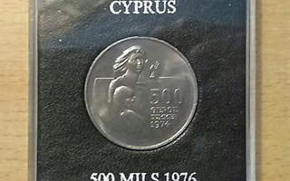 Cyprus-Kypros 500 Mils 1976