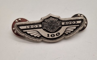 Harley-Davidson pinssi 100 -vuotis juhlapinssi