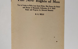 H. G. Wells : The New Rights of Man : text of letter to W...
