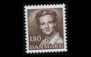 Tanska 753 ** MargretheI 1,80 kr ruskea (1982)