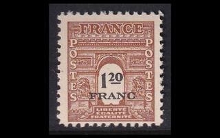 Ranska 654 ** Riemukaari 1.20 Fr (1944)