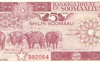 Somalia 5 sh 1987