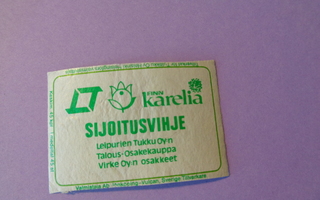 TT-etiketti Finn Karelia sijoitusvihje