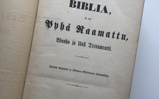 Wanha Biblia, eli Pyhä Raamattu 1875