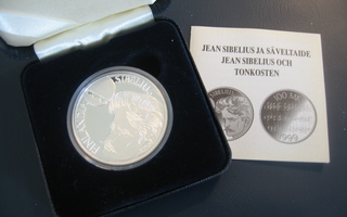 100 mk hopea juhlaraha Jean Sibelius - 1999 PROOF rasia
