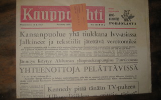 Sanomalehti  Kauppalehti 10.6.1963