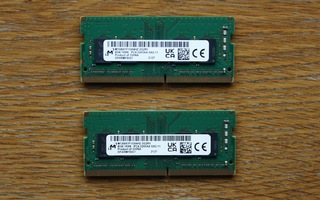 2 kpl 8 GB muistikampa eli 16 GB 1RX8 PC4-3200AA-SA2-11