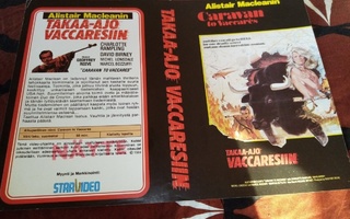 VHS kansipaperi Takaa-ajo Vaccaresiin