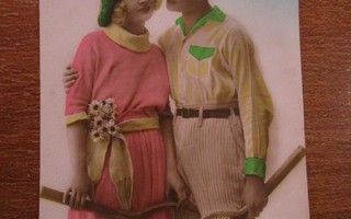 Tennis-postikortti. Mies ja nainen! (P171)