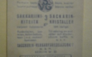 Sakariinipussi, sakariinikiteitä 3 gr (tyhjä), SVG Berlin