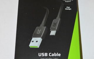 Greencell USB A - USB C kaapeli vaikka nopeaan lataukseen