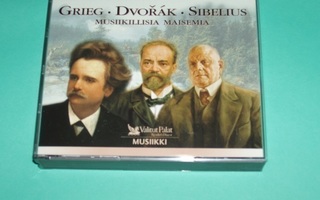 3 X CD Grieg -  Dvorák  -  Sibelius -  Valitut Palat  (Uusi)
