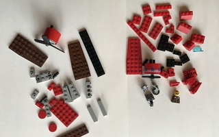 Lego lentokoneiden osia setteihin 7420 ja 6615