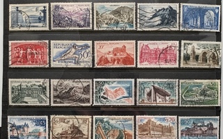 Ranska postimerkkejä 278kpl - erilaisia + leikettä
