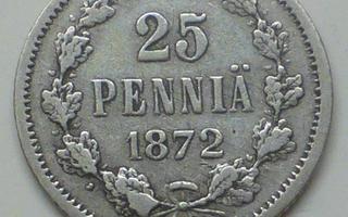 1872 25 penniä kl1-1+/1+