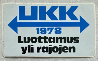 Urho Kekkosen vaalimainos v. 1978, tarra