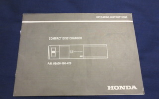 Honda 6 cd:n vaihtajan käyttöohje englanniksi vuodelta 2000