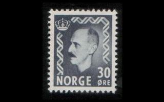 Norja 360 ** Haakon VII 30 öre harmaa (1950)