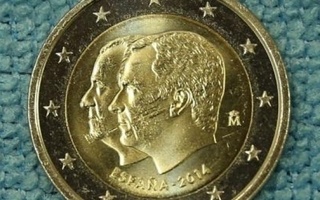 2 Euro Espanja 2014 Kuningas Felipe VI, UNC
