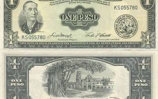 Filippiinit 1 Peso v.1949 (P-133f) UNC