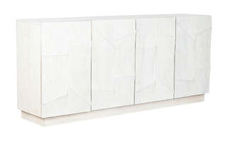 Sivupöytä DKD Home Decor Valkoinen Kerma Mangopuu 180 x 40