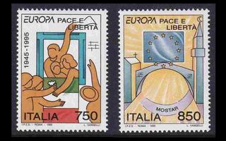 Italia 2383-4 ** Europa rauha ja vapaus (1995)