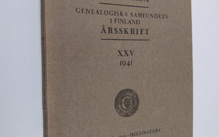 Suomen sukututkimusseuran vuosikirja = Genealogiska Samfu...