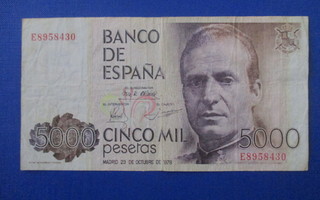 SPAIN 5000 PESETAS 1979 kl4 H-0823